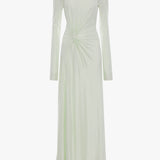 Twist Waist Gown In Aloe