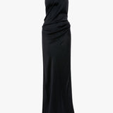 Chain Halter Gown In Navy
