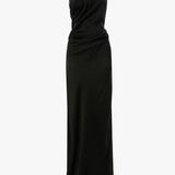 Chain Halter Gown In Black