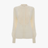 Bib Detail Shirt In Ivory