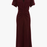 Eve Midi Dress In Cinnabar Red