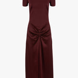 Blaire Midi Dress In Cinnabar Red