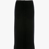Button Midi Skirt In Black