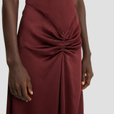 Blaire Midi Dress In Cinnabar Red