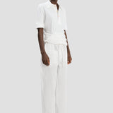 Twist Polo Top In White