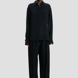 Wide Leg Trouser In Navy