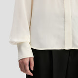 Bib Detail Shirt In Ivory