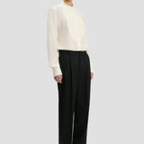 Bib Detail Shirt In Ivory