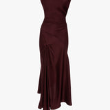 Posy Midi Dress in Burgundy