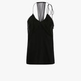 Gathered Cami Top In Black