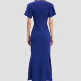 Eve Midi Dress In Bright Indigo