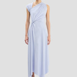 Cap Sleeve Midi Dress In Cloud Blue