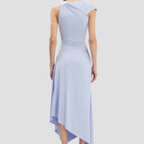 Cap Sleeve Midi Dress In Cloud Blue