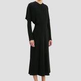 Dolman Midi Dress In Black