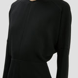 Dolman Midi Dress In Black