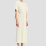 Bela Midi Dress In Bright Ivory