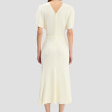 Bela Midi Dress In Bright Ivory