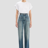 Alina Stretch Jean In Worn Blue Wash