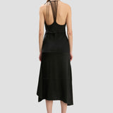 Gathered Cami Top In Black