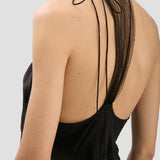 Gathered Cami Top In Black