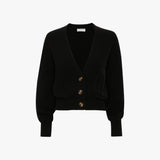 Cable Pocket Cardigan In Black