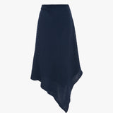 Draped Knit Midi Skirt In Eclipse