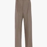 Pleated Waist Trouser In Limestone