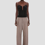Pleated Waist Trouser In Limestone