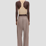 Draped Sleeveless Top In Sandstone