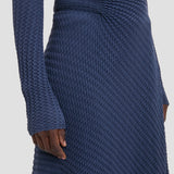 Draped Knit Midi Skirt In Eclipse