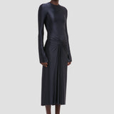Frances Midi Dress In Navy
