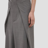 Tailored Midi Skirt In Nickel