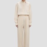 Wide Leg Trouser In Alabaster