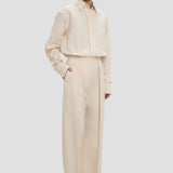 Wide Leg Trouser In Alabaster