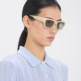Acetate Sunglasses In Ivory Marble
