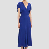 Edith Midi Dress In Bright Indigo