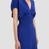 Edith Midi Dress In Bright Indigo