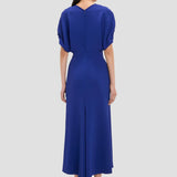 Edith Midi Dress In Bright Indigo