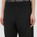 Sheer Panel Trouser In Black