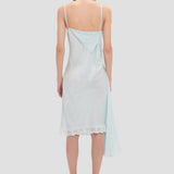 Crushed Cami Midi Dress In Aquamarine