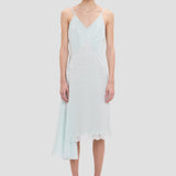 Crushed Cami Midi Dress In Aquamarine