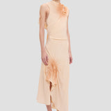 Smocked Dress In Sandstone