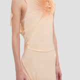 Smocked Dress In Sandstone