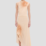 Smocked Dress In Sandstone