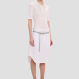 Frill Polo Top In White