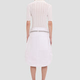 Frill Polo Top In White