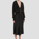 Cable Pocket Cardigan In Black