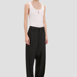 Curved Leg Trouser In Black
