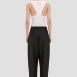 Curved Leg Trouser In Black