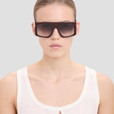 Oversized Flat Top Frame In Burgundy